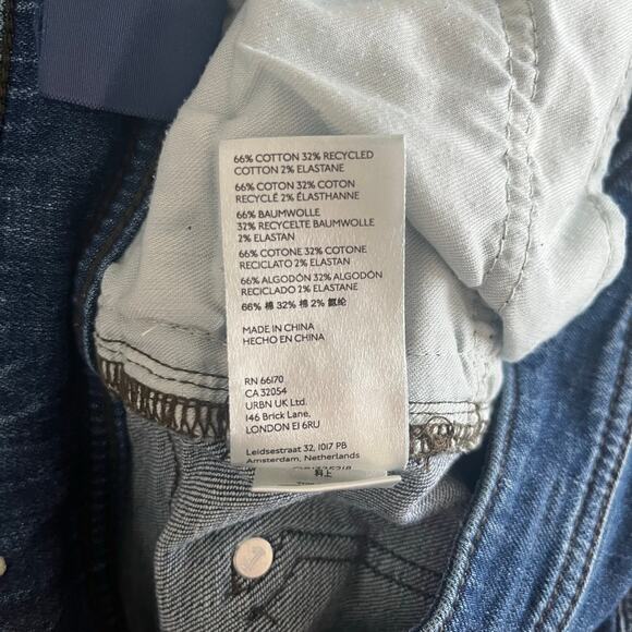 Pilcro Slim Boyfriend Crop Jeans Size 26 Embroidered Side Stripe Anthropologie - Picture 11 of 14